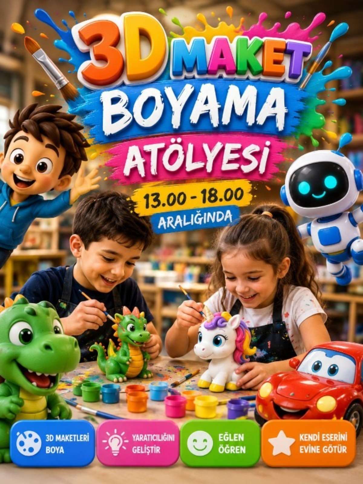 3D Maket Boyama Atölyesi